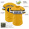 Custom Gold Navy-White Authentic Baseball Jersey