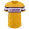 Custom Gold Purple-White Authentic Baseball Jersey