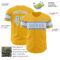 Custom Gold Light Blue-White Authentic Baseball Jersey