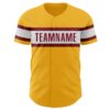 Custom Gold Crimson-White Authentic Baseball Jersey