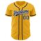 Custom Gold Navy-White Authentic Baseball Jersey