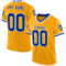 Gold0562 Custom Gold Royal-White Mesh Authentic Throwback Football Jersey