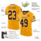 Gold0565-1 Custom Gold Brown-White Mesh Authentic Throwback Football Jersey