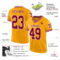 Gold0571-1 Custom Gold Maroon-White Mesh Authentic Throwback Football Jersey