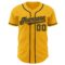 Custom Gold Black Authentic Baseball Jersey