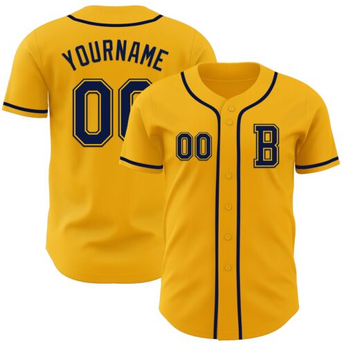 Gold0602_93229d3a-e90e-4f9e-bca5-b1e1706d103c Custom Gold Navy Authentic Baseball Jersey