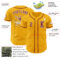 Custom Gold Crimson-White Authentic Baseball Jersey