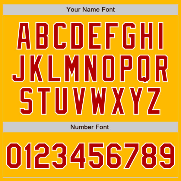 Custom Gold Red-White Authentic Baseball Jersey