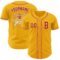 Custom Gold Red-White Authentic Baseball Jersey