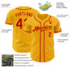 Custom Gold Red Authentic Baseball Jersey