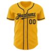 Custom Gold Navy Authentic Baseball Jersey
