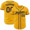 Custom Gold Navy Authentic Baseball Jersey