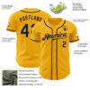 Custom Gold Navy Authentic Baseball Jersey