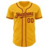 Custom Gold Crimson Authentic Baseball Jersey