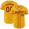 Custom Gold Crimson Authentic Baseball Jersey