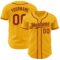 Custom Gold Crimson Authentic Baseball Jersey