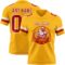 Gold0637-1 Custom Gold Red-White Authentic Football Jersey