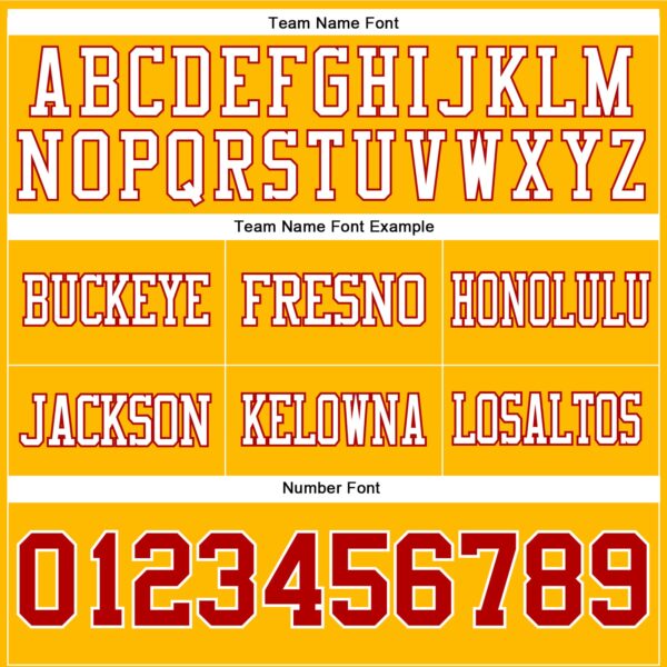 Custom Gold Red-White Authentic Football Jersey