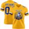 Gold0638-1 Custom Gold Royal-White Authentic Football Jersey
