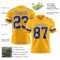 Gold0638-2 Custom Gold Royal-White Authentic Football Jersey