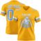 Gold0645-1 Custom Gold Light Blue-White Authentic Football Jersey