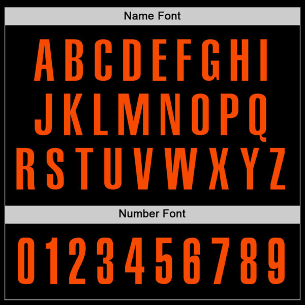 Custom Black Orange Performance Golf Polo Shirt