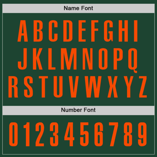 Custom Green Orange Performance Golf Polo Shirt