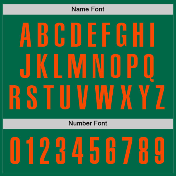 Custom Kelly Green Orange Performance Golf Polo Shirt