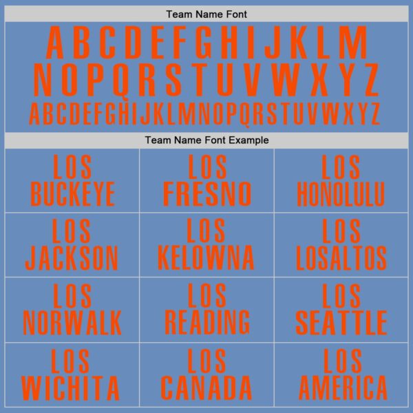 Custom Light Blue Orange Performance Golf Polo Shirt