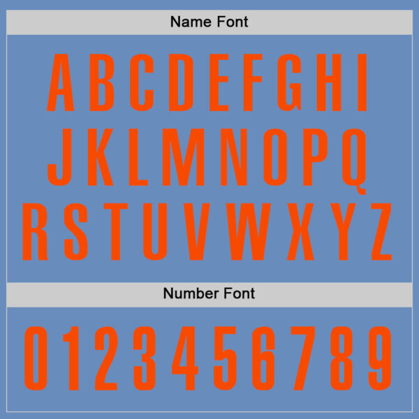 Custom Light Blue Orange Performance Golf Polo Shirt