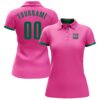Custom Pink Kelly Green Performance Golf Polo Shirt