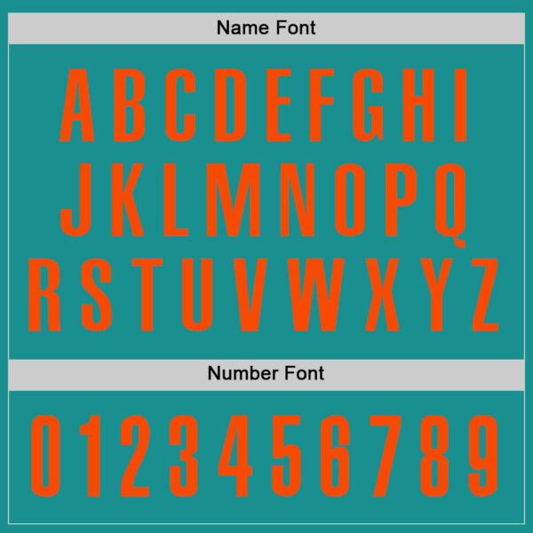 Custom Aqua Orange Performance Golf Polo Shirt