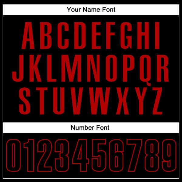 Custom Black Red Performance Vapor Golf Polo Shirt