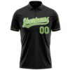 Custom Black Neon Green-White Performance Vapor Golf Polo Shirt
