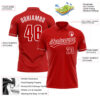 Custom Red White Performance Vapor Golf Polo Shirt