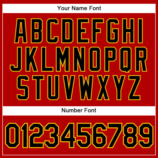 Custom Red Black-Yellow Performance Vapor Golf Polo Shirt