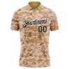 Custom Camo Black-Cream Performance Salute To Service Golf Polo Shirt