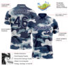 Custom Camo Navy-Light Gray Performance Salute To Service Golf Polo Shirt