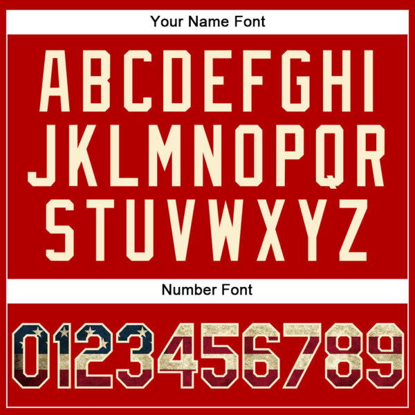 Custom Red Vintage USA Flag-Cream Performance Vapor Golf Polo Shirt