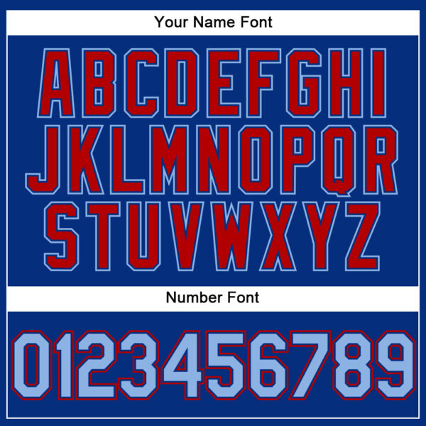 Custom Royal Light Blue-Red Performance Vapor Golf Polo Shirt