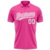 Custom Pink White Performance Vapor Golf Polo Shirt