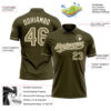 Custom Olive Camo-Cream Performance Vapor Salute To Service Golf Polo Shirt