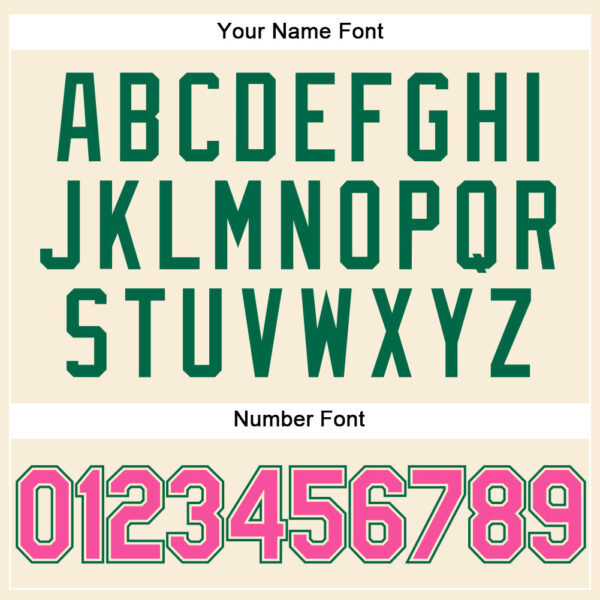 Custom Cream Pink-Kelly Green Performance Vapor Golf Polo Shirt