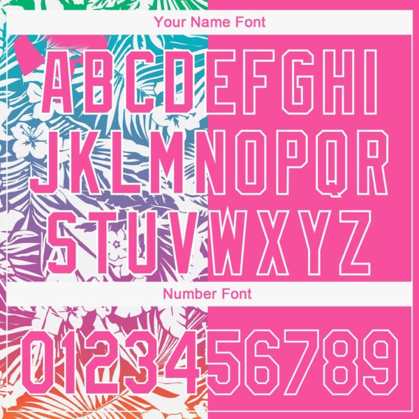 Custom Pink White 3D Pattern Design Tropical Palm Leaves Performance Golf Polo Shirt