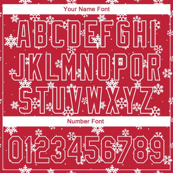 Custom Red White 3D Christmas Snowflakes Performance Golf Polo Shirt