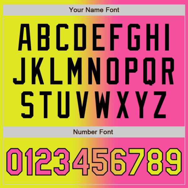 Custom Neon Yellow Pink-Black Authentic Gradient Fashion Baseball Jersey