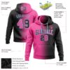 Custom Stitched Black Pink-Light Blue Gradient Fashion Sports Pullover Sweatshirt Hoodie