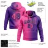 Custom Stitched Purple Pink-Black Gradient Fashion Sports Pullover Sweatshirt Hoodie