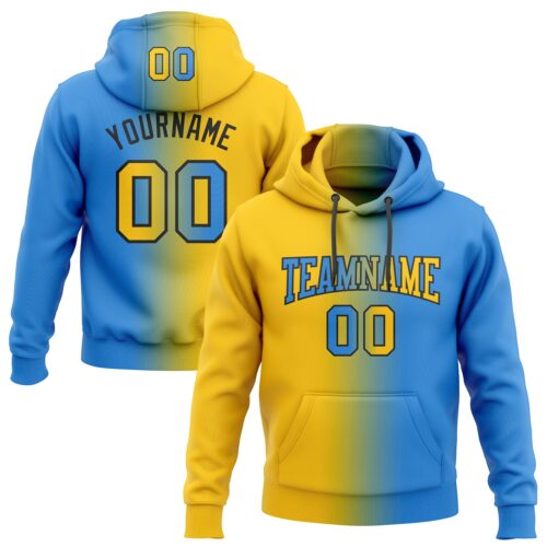 Gradient0060_9d291b1c-d0ad-4876-a66d-36f1b1e8d25e Custom Stitched Powder Blue Yellow-Black Gradient Fashion Sports Pullover Sweatshirt Hoodie