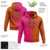Custom Stitched Texas Orange Hot Pink-Black Gradient Fashion Sports Pullover Sweatshirt Hoodie